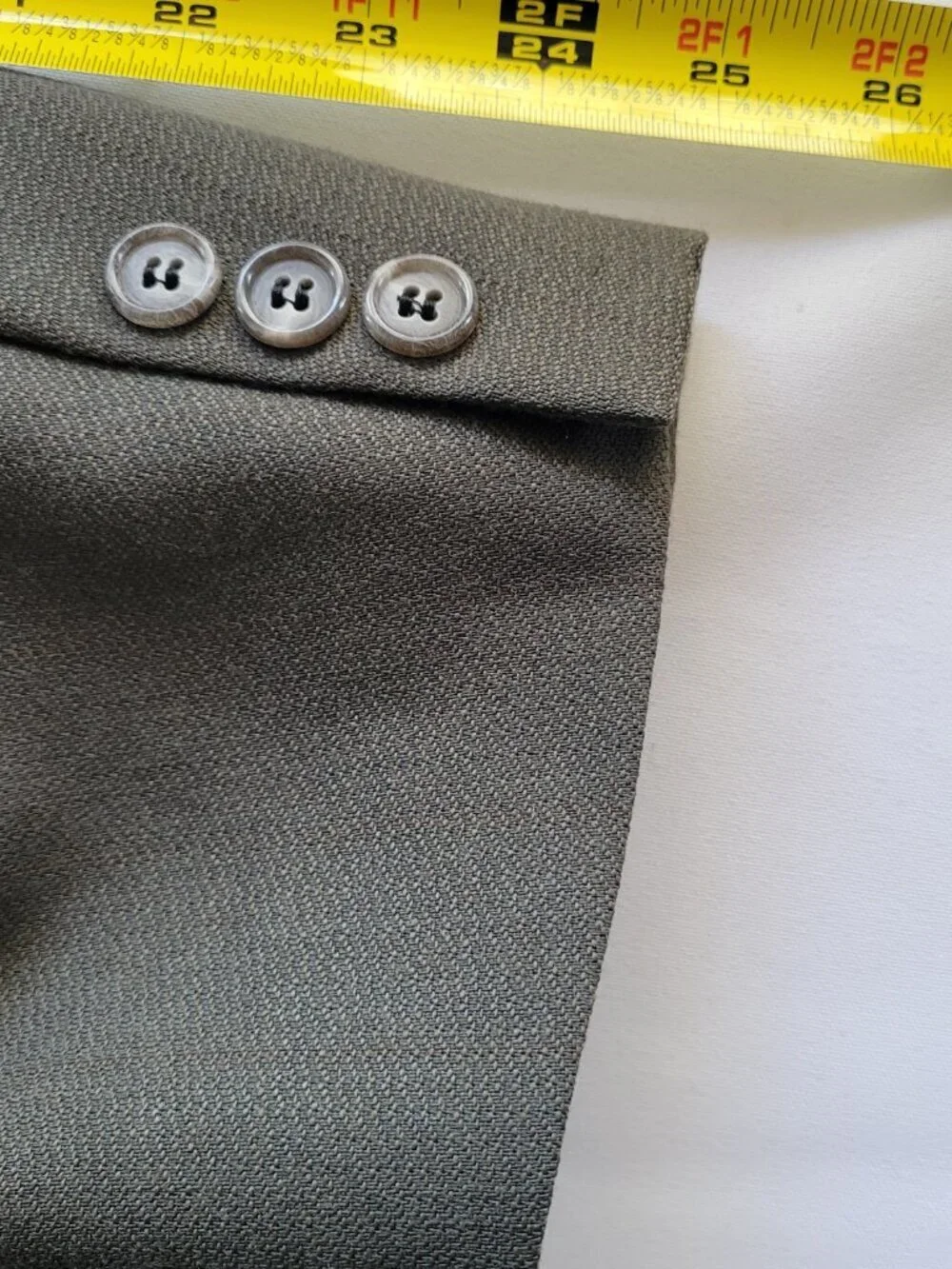 Vintage Dolfino Uomo Moda Italia Double Breasted Gray Blazer Jacket